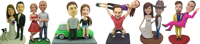 couple wedding bobbleheads